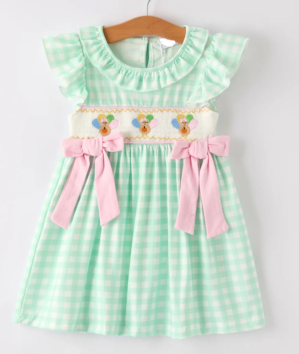 Pink and Green Thanksgiving Dress