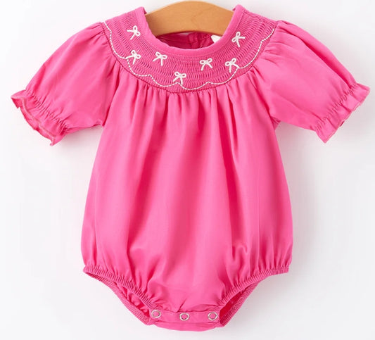Smocked Bow Romper